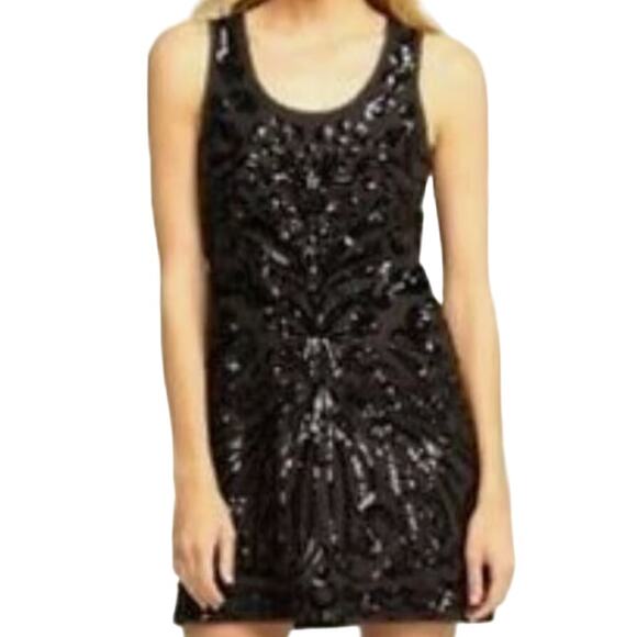 Calypso St. Barth Black Sequin Mini Dress Size 2 Sheath Cocktail Designer $350 - Picture 2 of 6